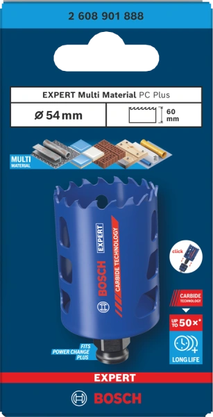 EXPERT Multi Material PC Plus Hole Saw 54 2 1/4
