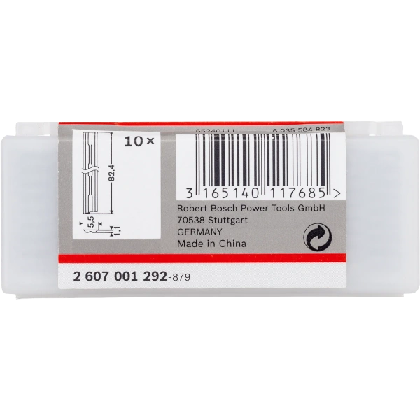 Planer knife 82 mm, straight, tungsten carbide, 40°.