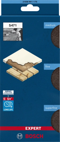 EXPERT S471 Standard Sanding Block 69 x 97 x 26 Medium / Fine / Superfine